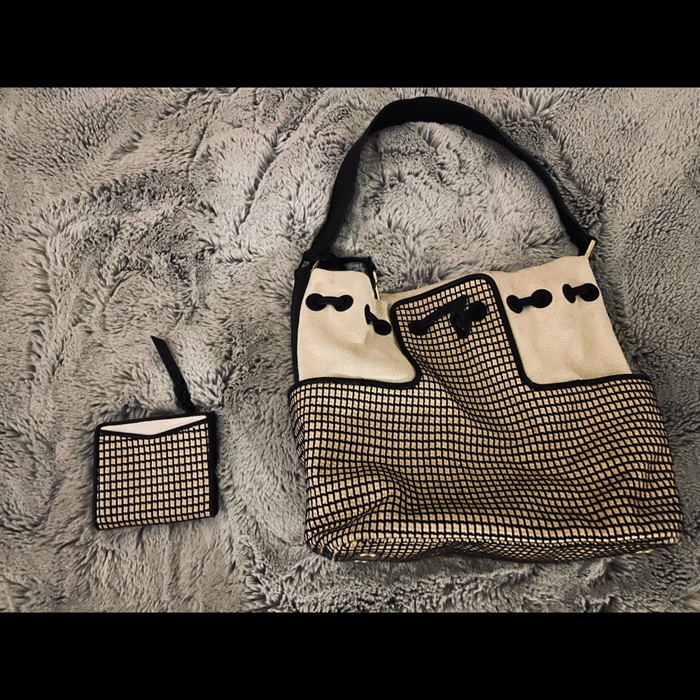Fossil Rattan Bag With Matching Wallet - image 2